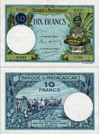 *10 Frankov Madagaskar 1937, P36 XF - Kliknutím na obrázok zatvorte -